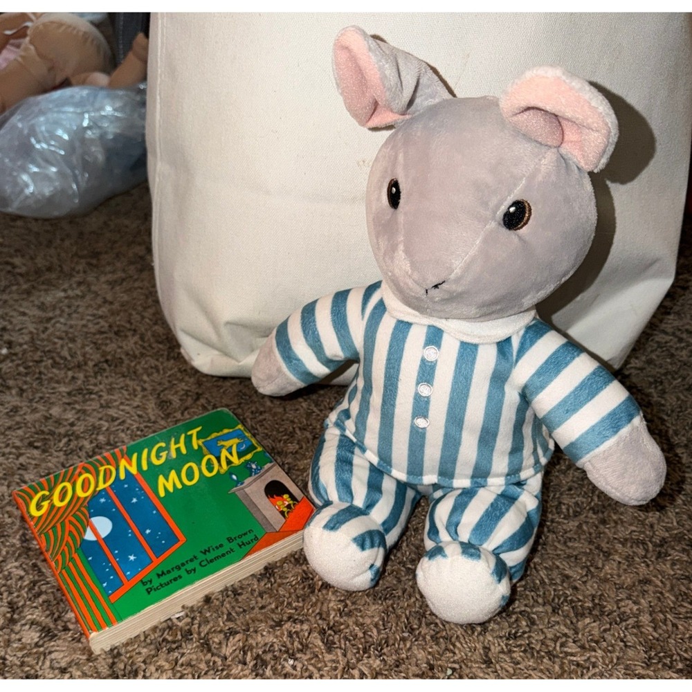 Scholastic-Goodnight Moon Board Book & Plush Gray Bunny 14"